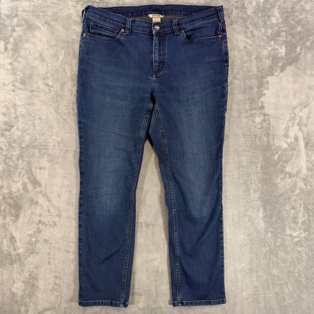 Duluth Trading Straight Leg Jeans Womens Size 12 x 29 Blue Stretch